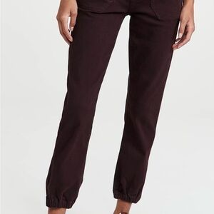 PAIGE Mayslie jogger in Black Cherry